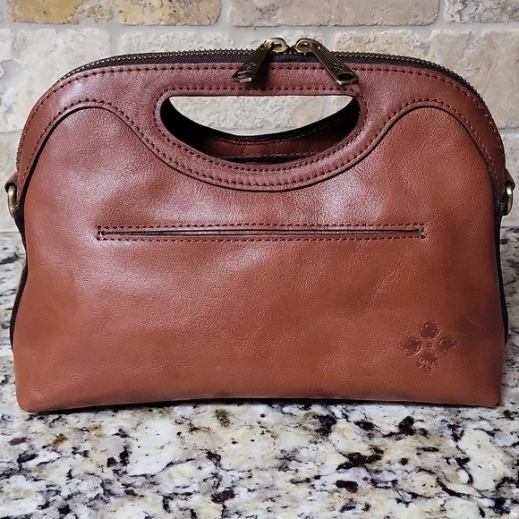 Patricia Nash Sora Braided Stitch Leather Cutout Satchel - Picture 6 of 13